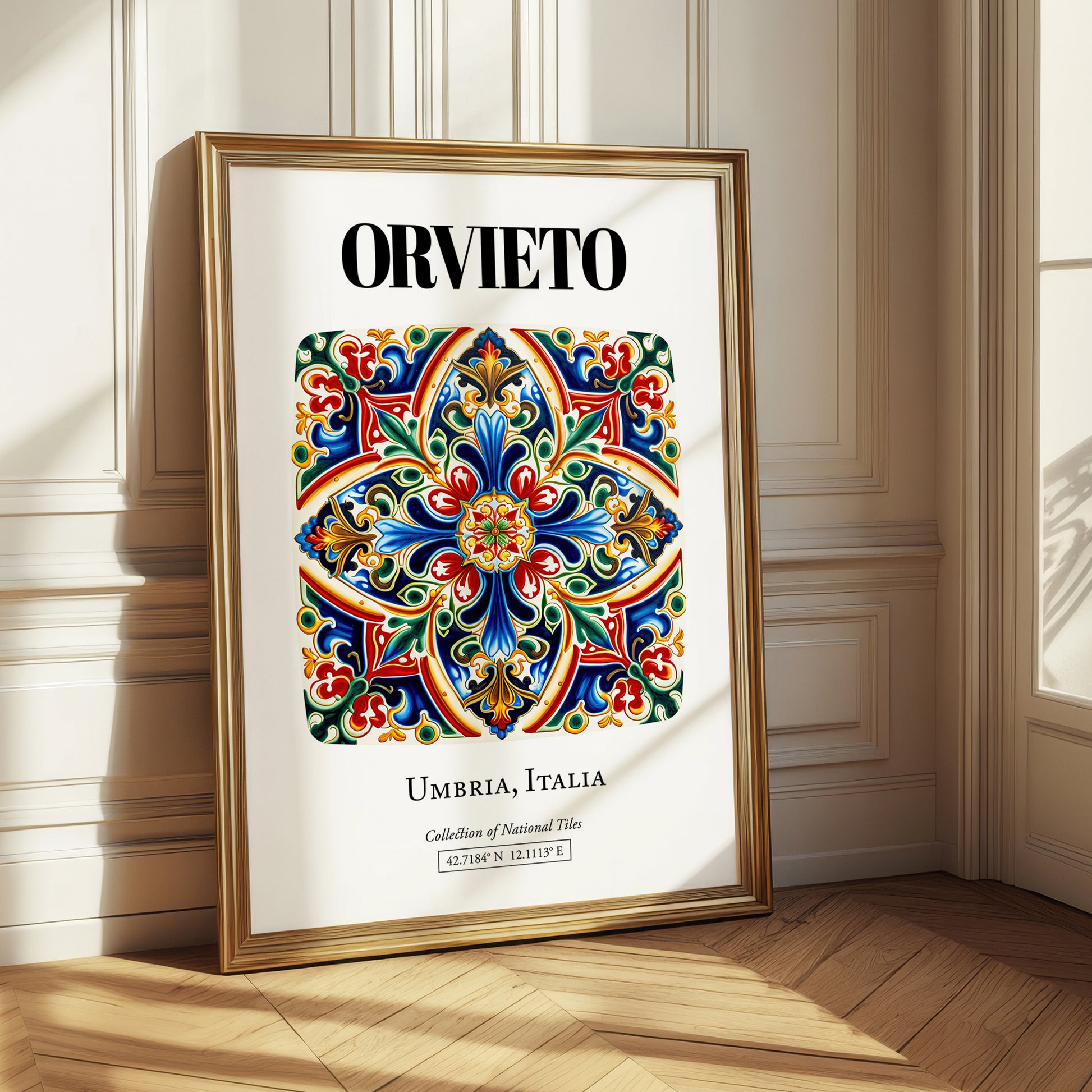 Orvieto, Italy – Country Culture Poster, styled in a charming Paris street view