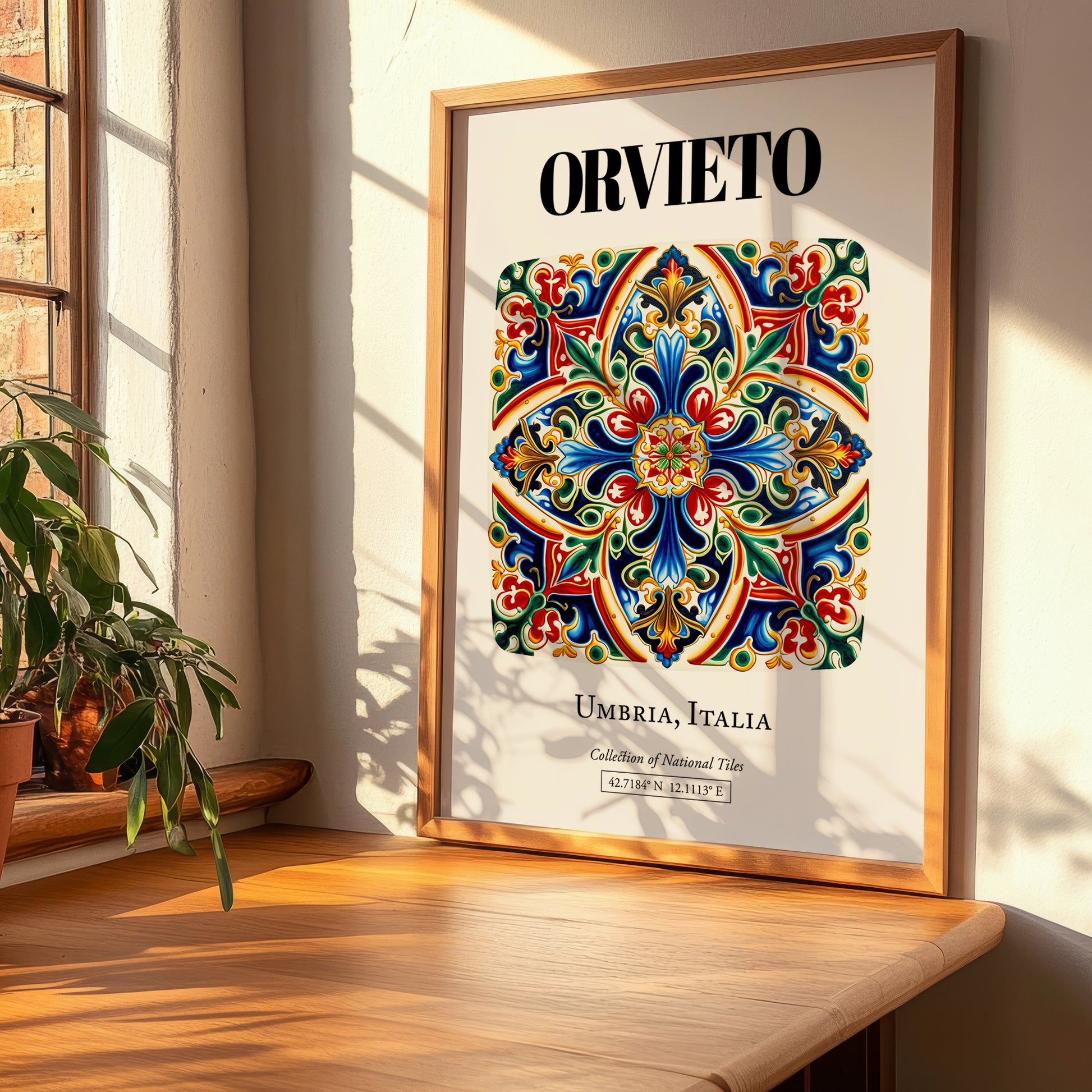 Orvieto, Italy – Country Culture Poster, clean layout with no caption