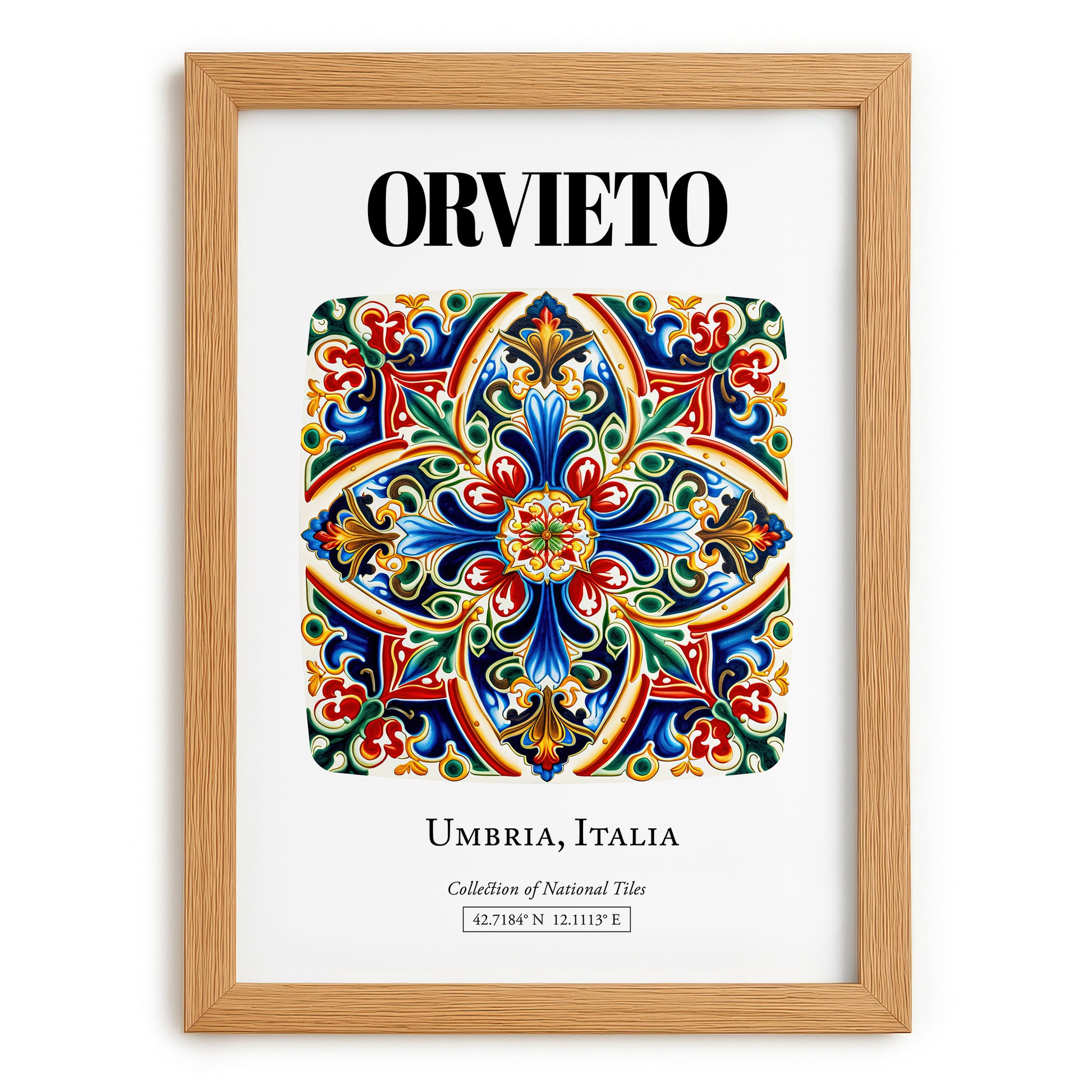 Orvieto, Italy – Country Culture Poster, set in oak frame