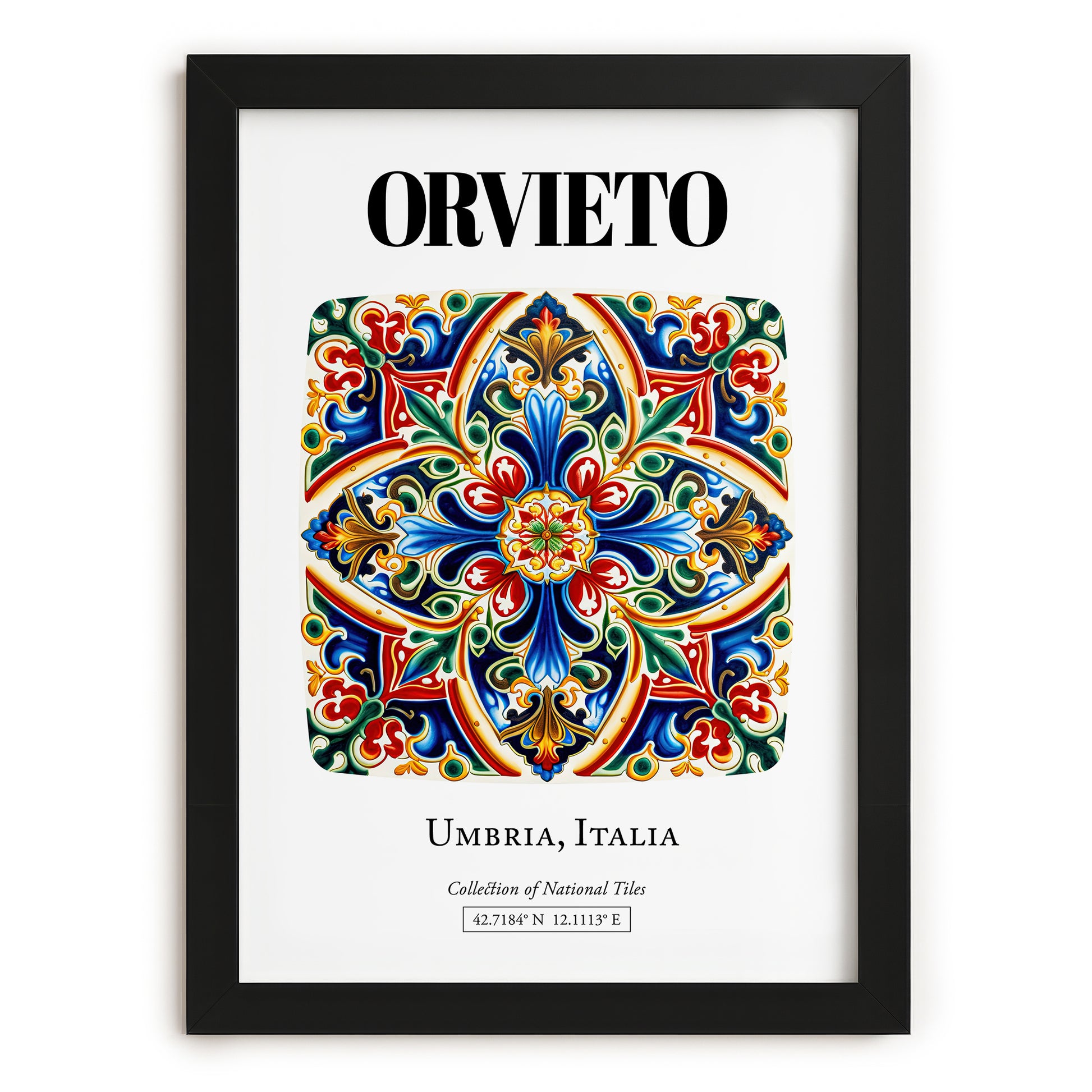 Orvieto, Italy – Country Culture Poster, in sleek black frame