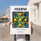 Salerno, Italy – Travel Print, no-text version framed in wood