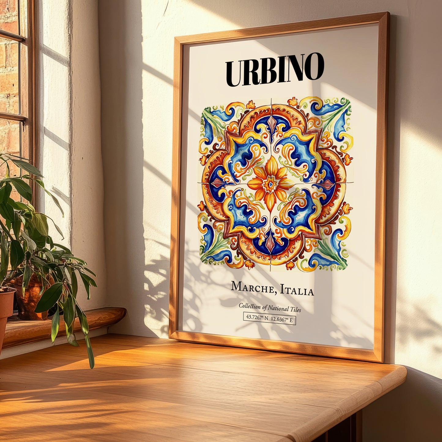 Urbino, Italy – Away From Home Poster, clean layout with no caption