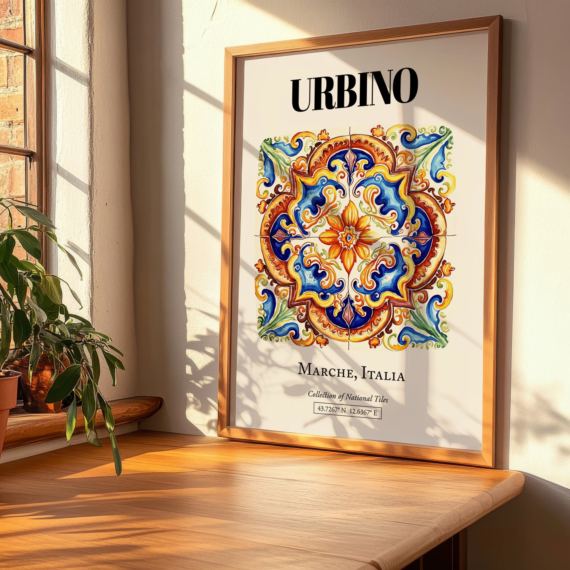 Urbino, Italy – Away From Home Poster, clean layout with no caption