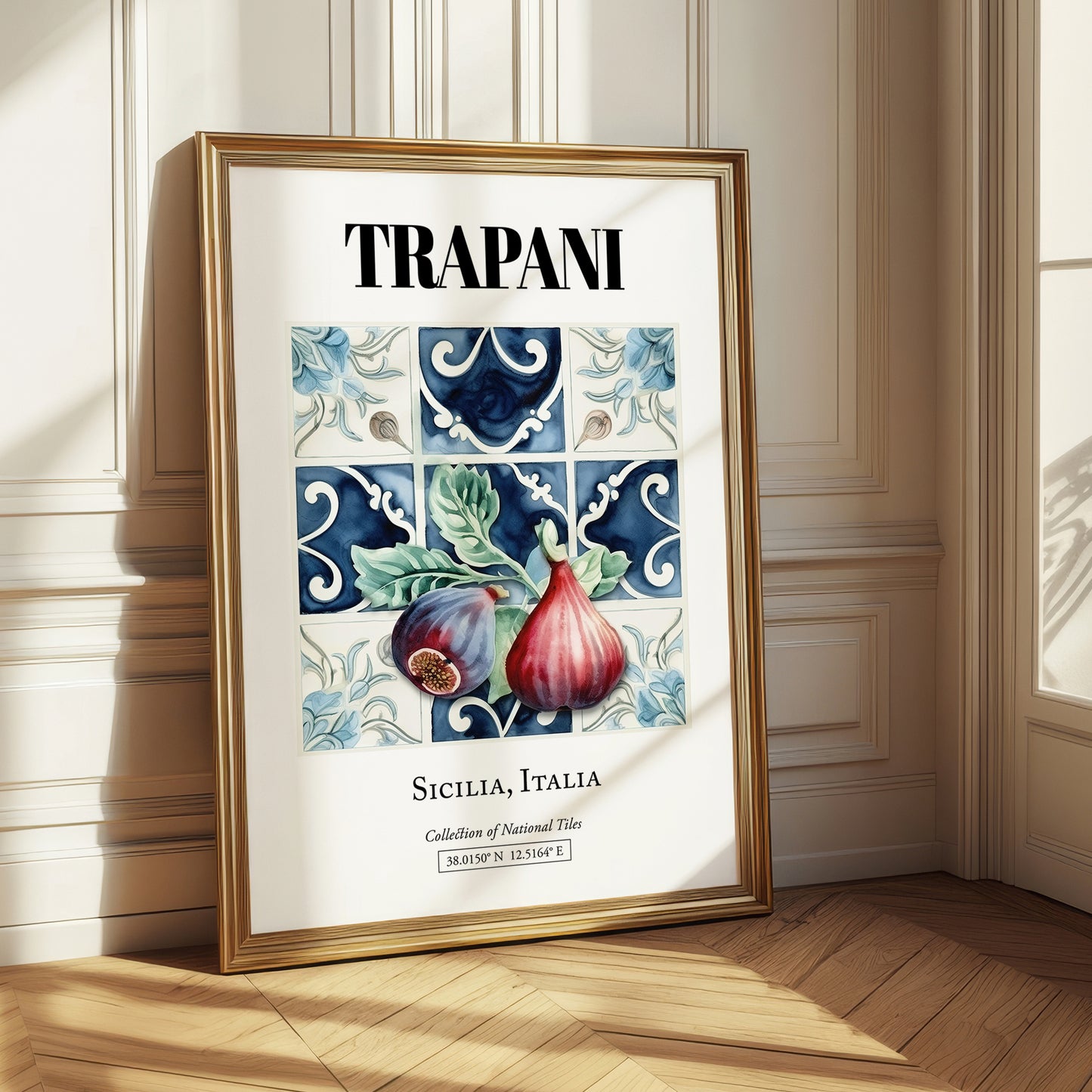 Trapani, Italy – Travel Poster, styled in a charming Paris street view