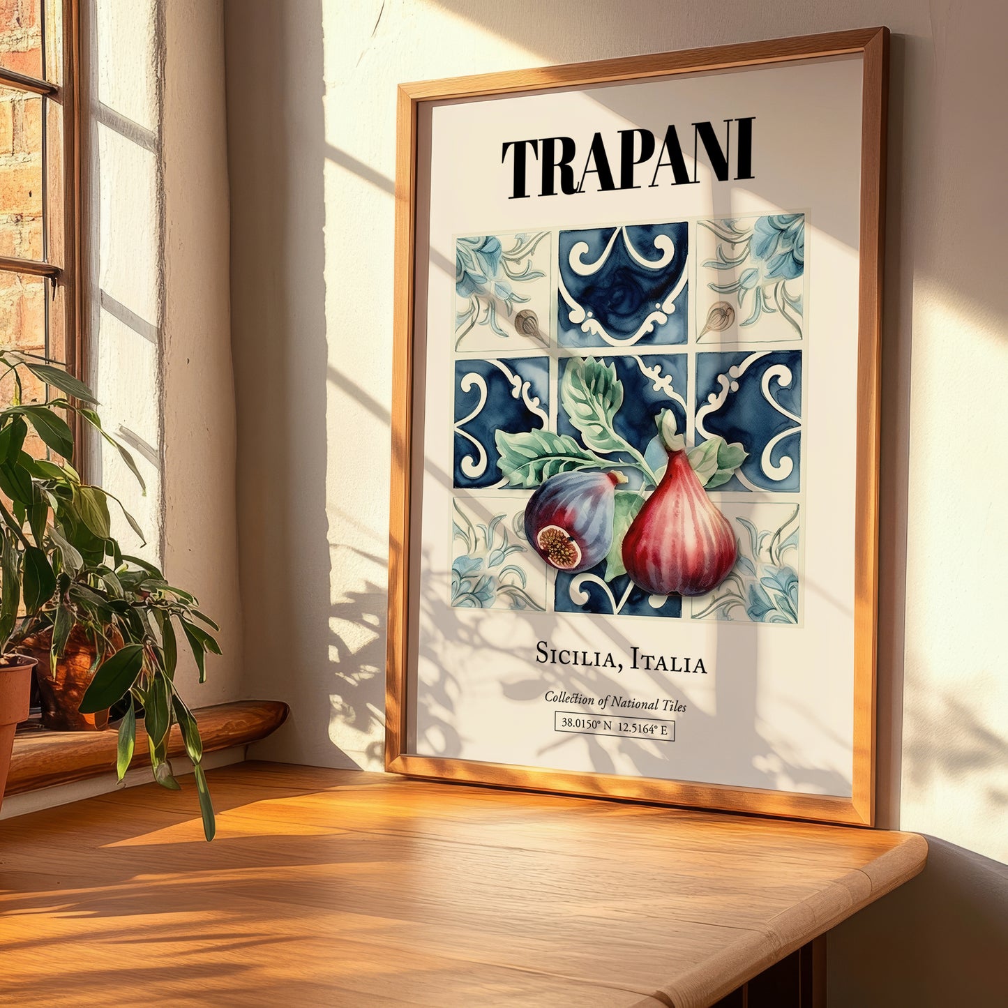 Trapani, Italy – Travel Poster, clean layout with no caption