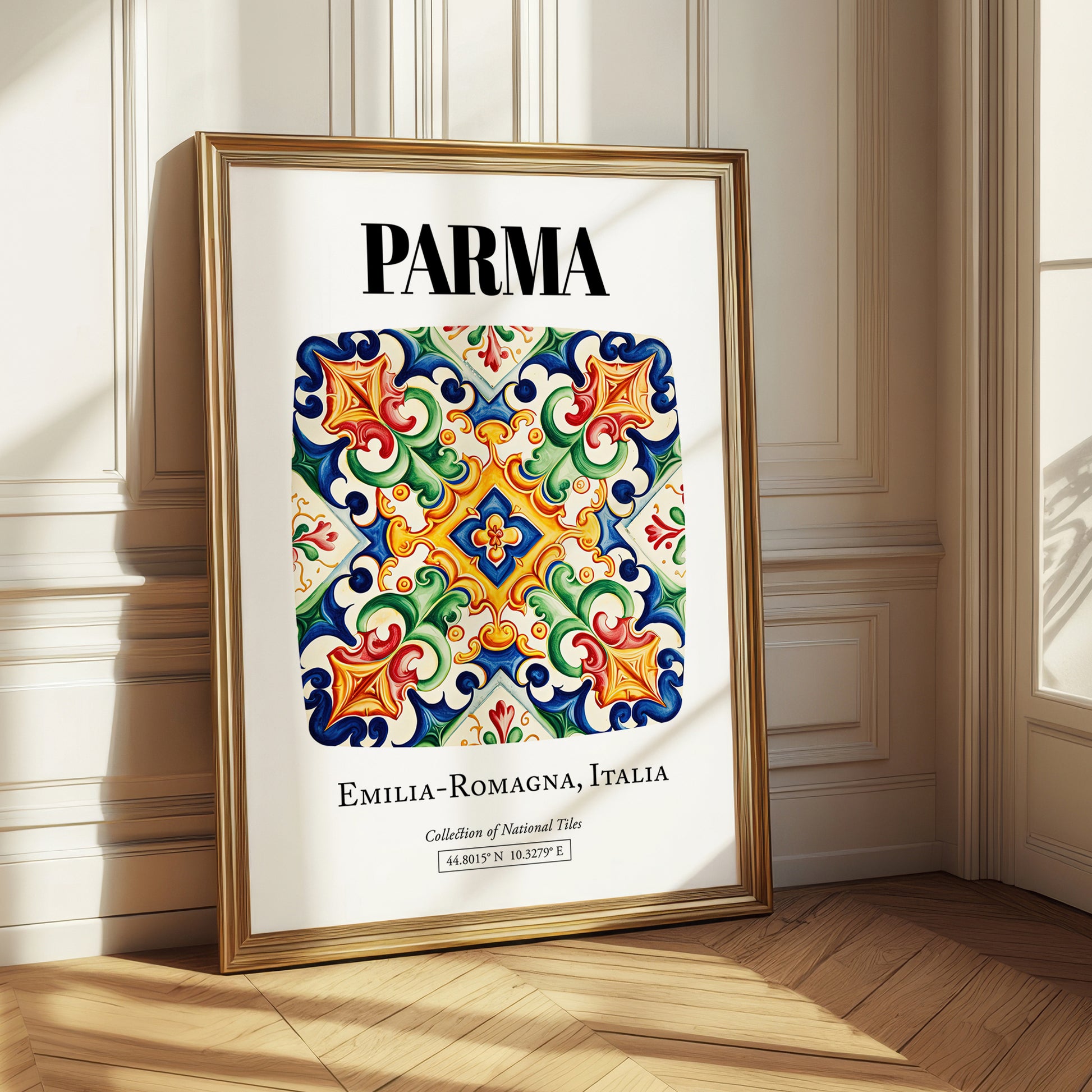 Parma, Italy – Travel Poster, styled in a charming Paris street view
