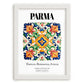 Parma, Italy – Travel Poster, placed in minimal white frame