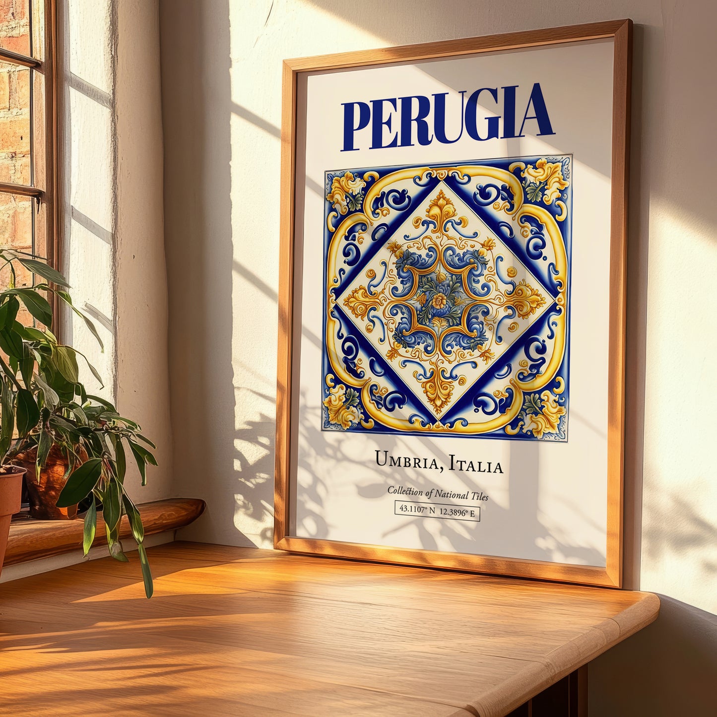 Perugia, Italy – Travel Print, clean layout with no caption