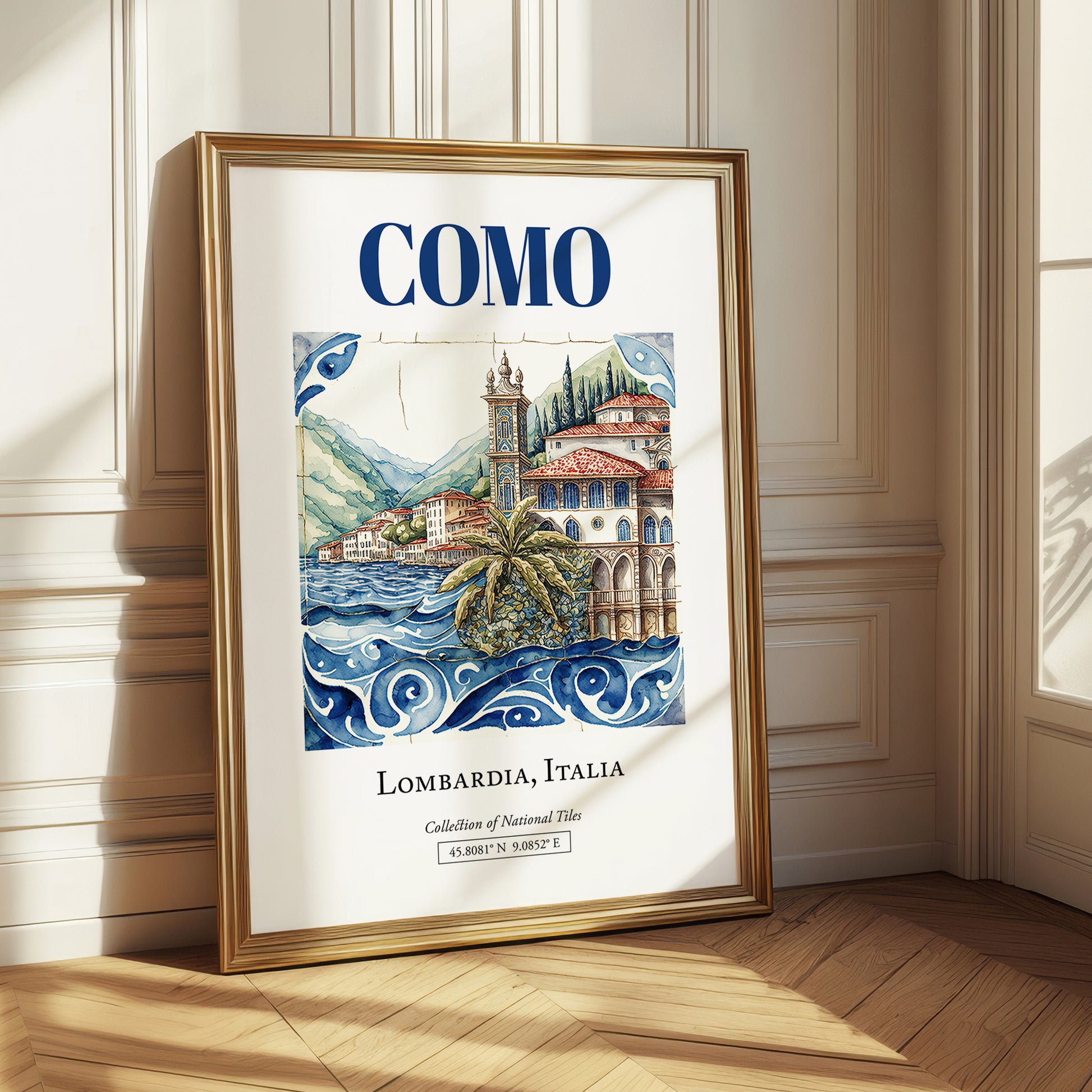 Como, Italy – Travel Poster, styled in a charming Paris street view