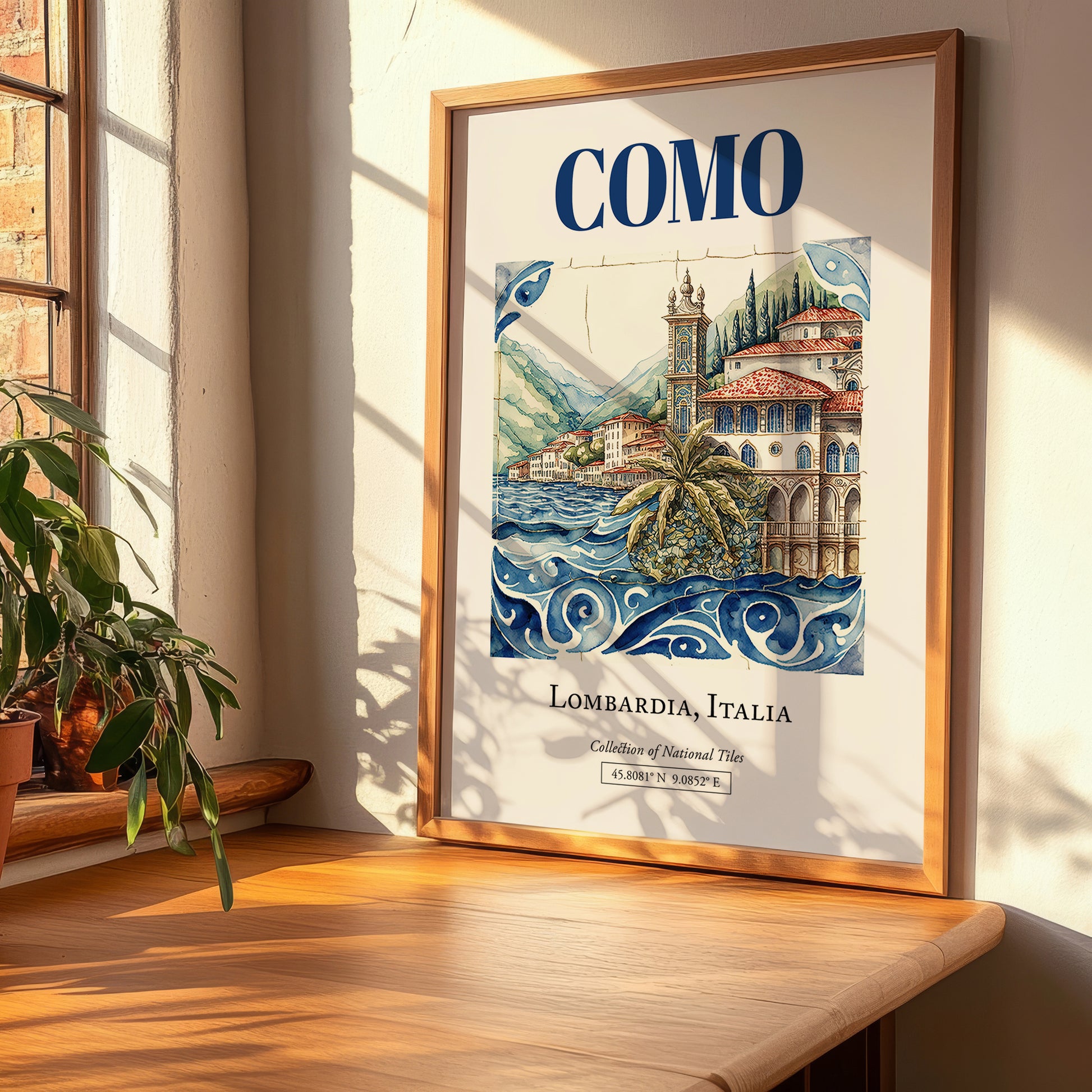 Como, Italy – Travel Poster, clean layout with no caption