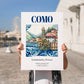 Como, Italy – Travel Poster, no-text version framed in wood