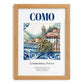 Como, Italy – Travel Poster, set in oak frame