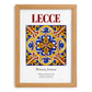 Lecce, Italy – Retro Travel Poster, set in oak frame