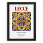 Lecce, Italy – Retro Travel Poster, in sleek black frame