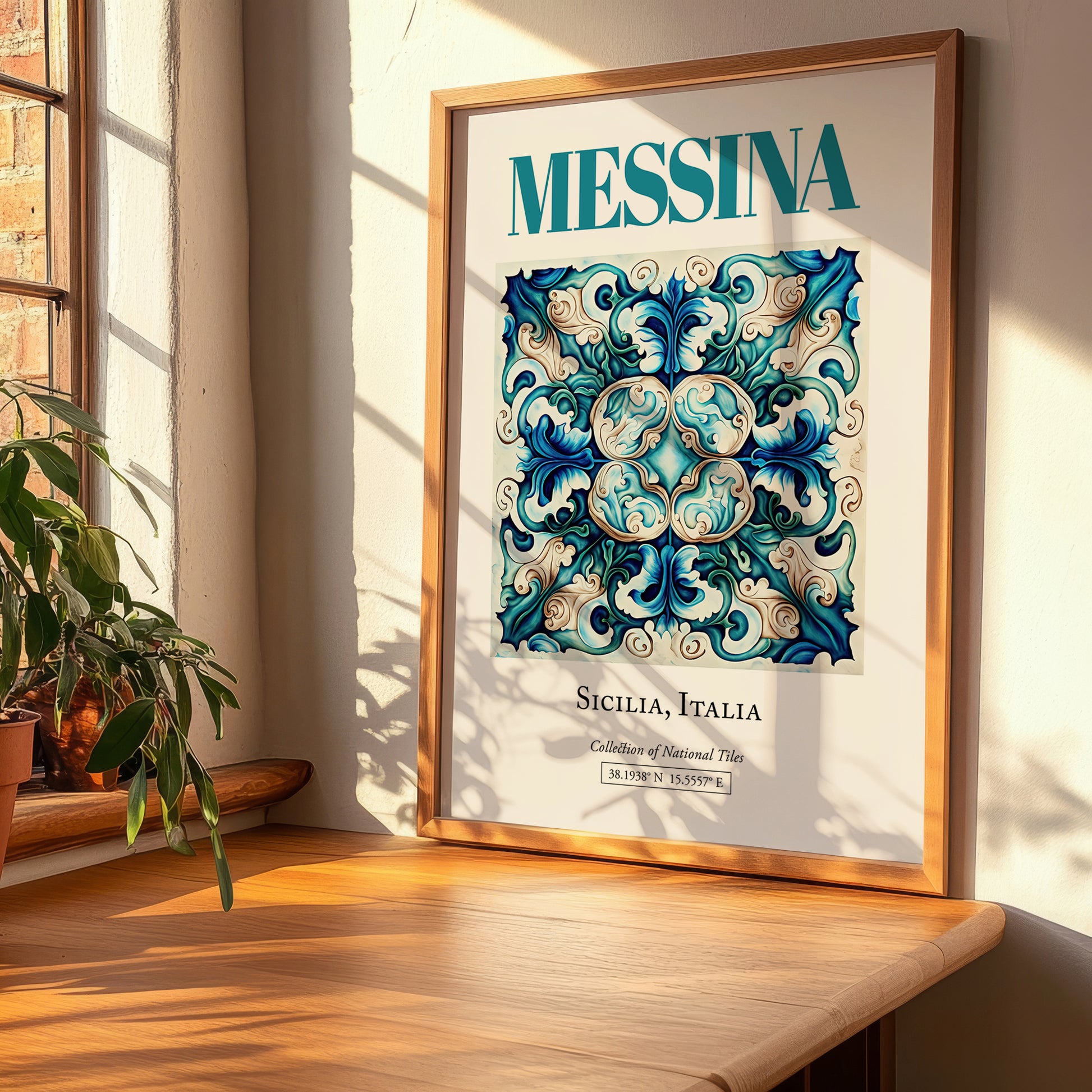 Messina, Italy – Architectural Travel Art, clean layout with no caption