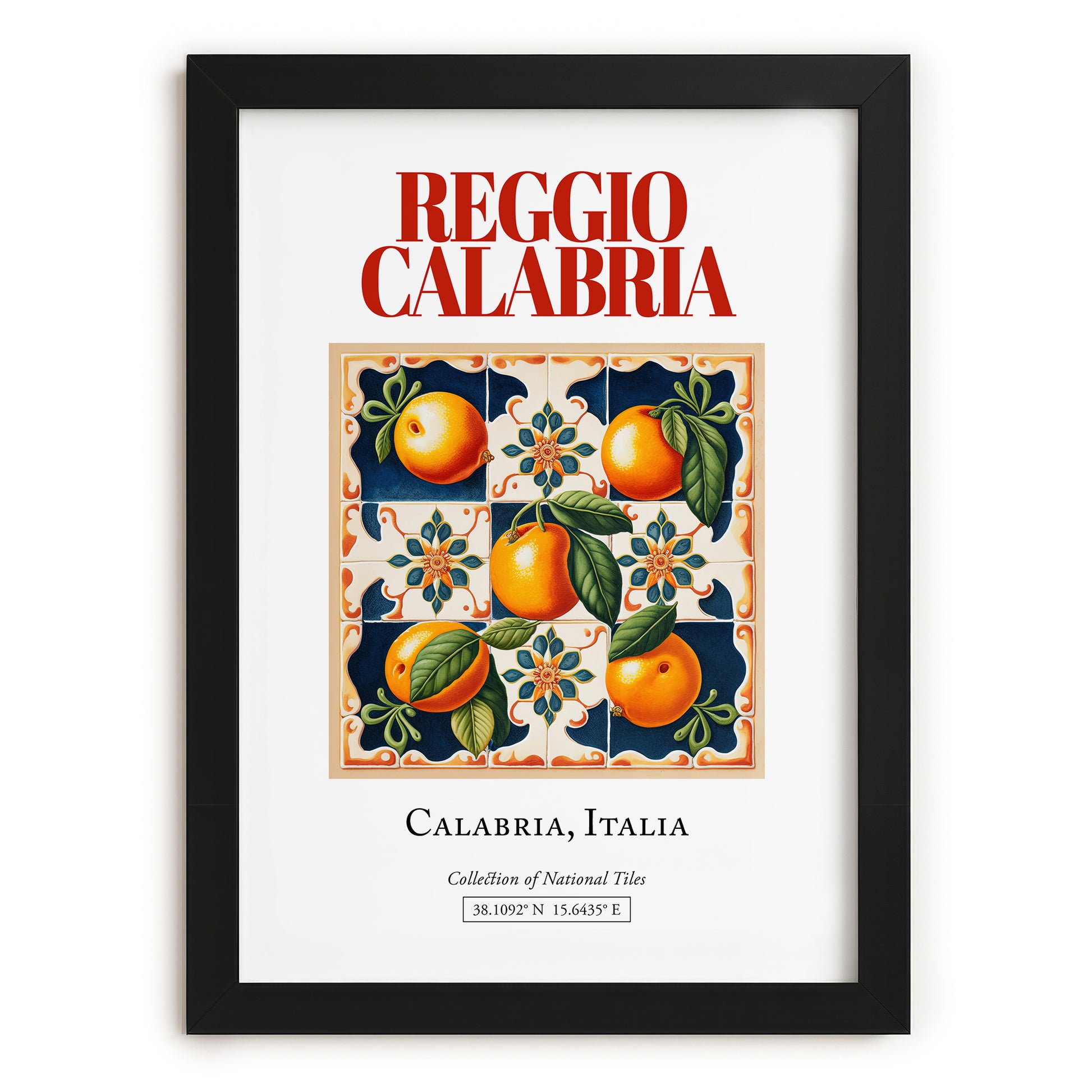 Reggio Calabria, Italy – Wanderlust-Inspired Poster, in sleek black frame