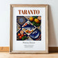 Taranto, Italy – Wanderlust Wall Decor, in wooden frame leaning on the floor