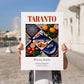 Taranto, Italy – Wanderlust Wall Decor, no-text version framed in wood