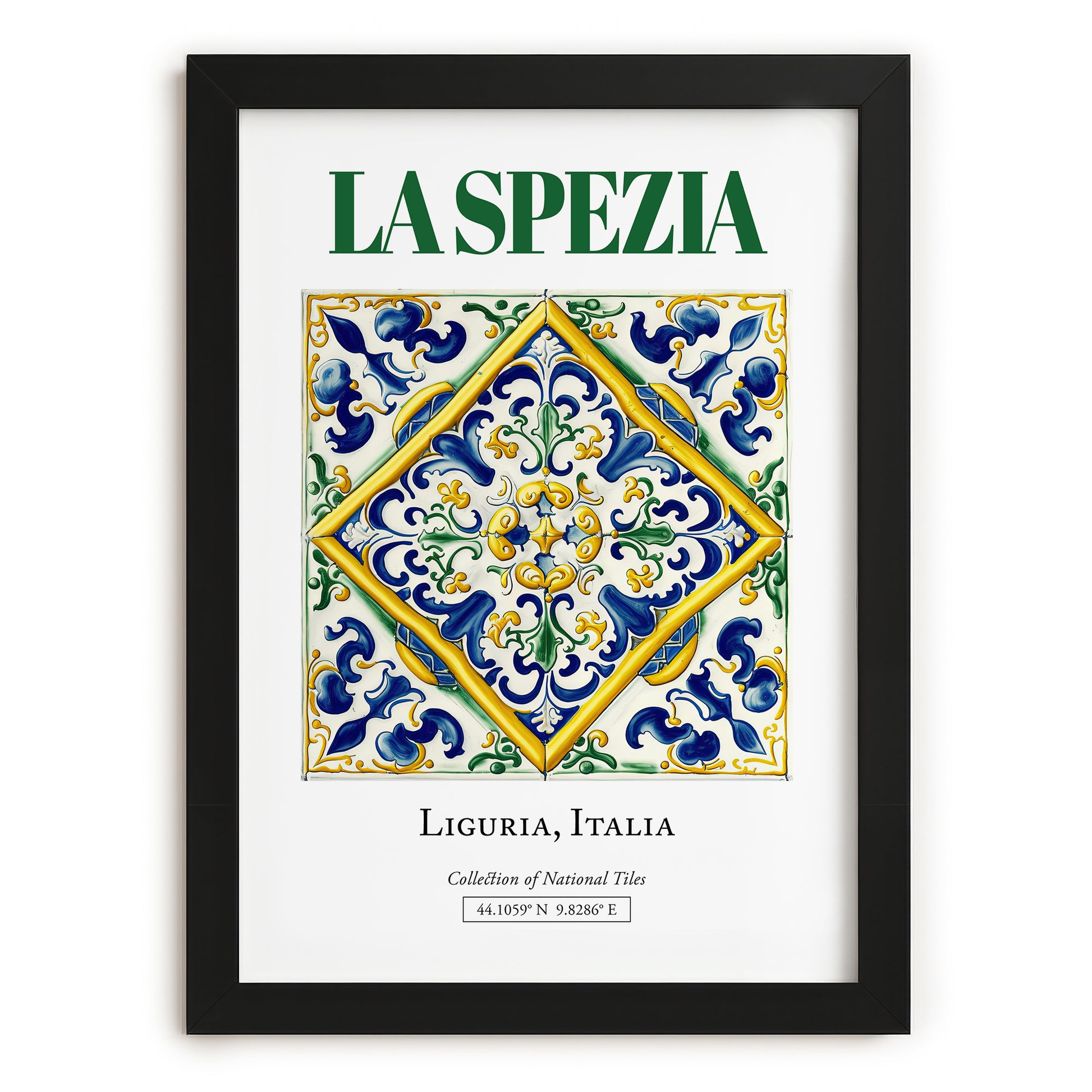 La Spezia, Italy – Tourist Destination Poster, in sleek black frame