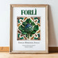 Forlì, Italy – Travel Wall Decor, in wooden frame leaning on the floor