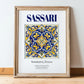 Sassari, Italy – Travel Wall Art, in wooden frame leaning on the floor