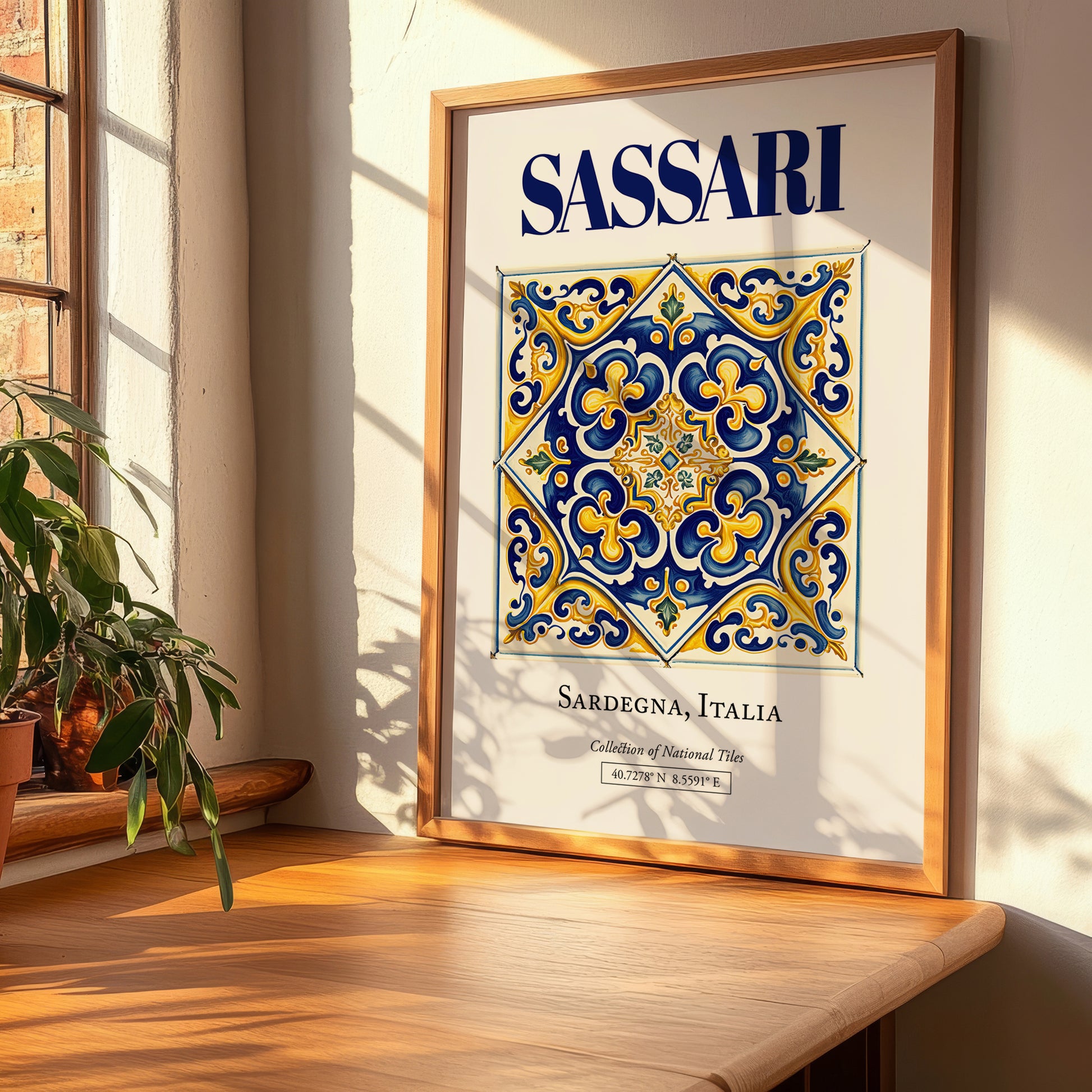 Sassari, Italy – Travel Wall Art, clean layout with no caption