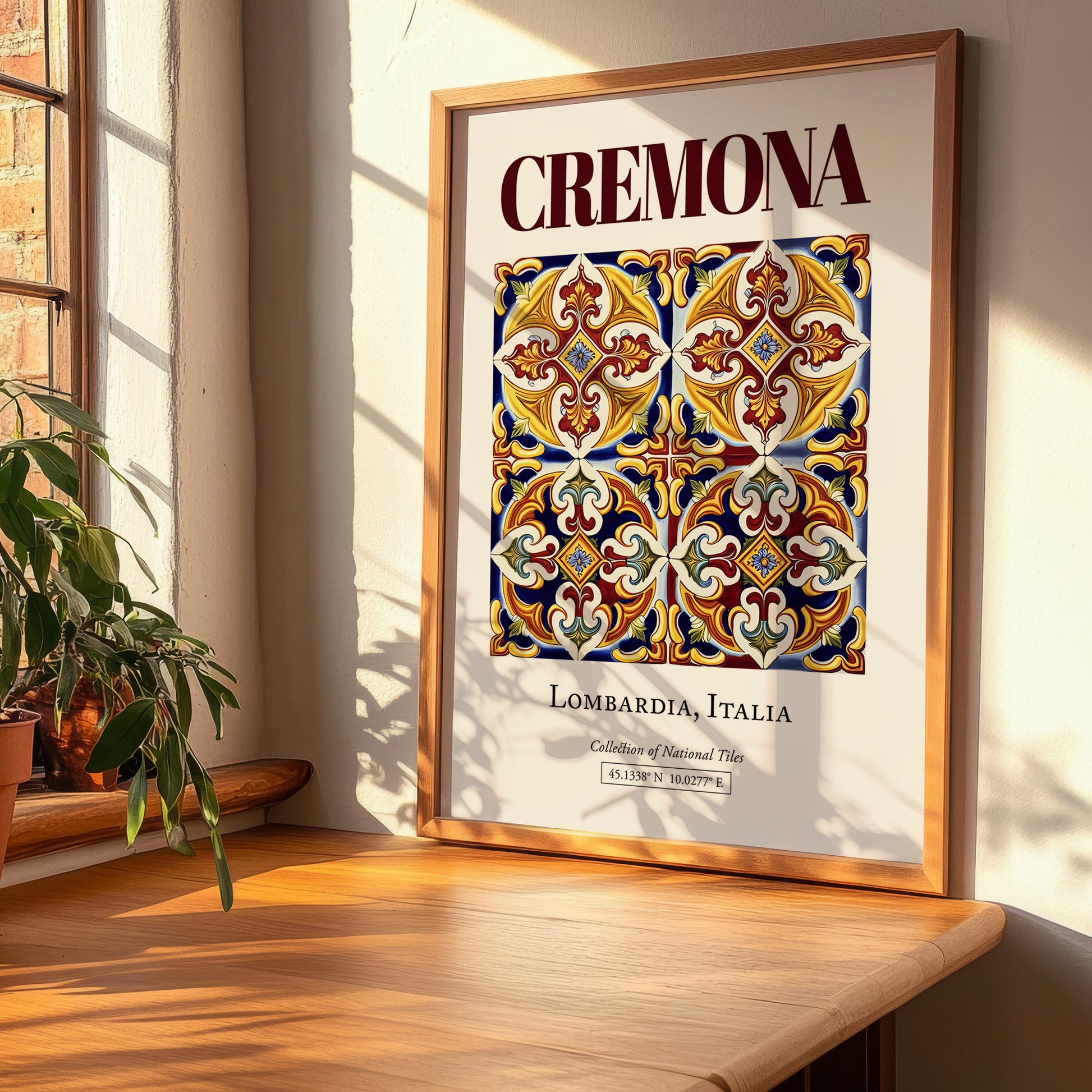 Cremona, Italy – Cityscape Wall Art, clean layout with no caption