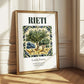 Rieti, Italy – Travel Poster, styled in a charming Paris street view