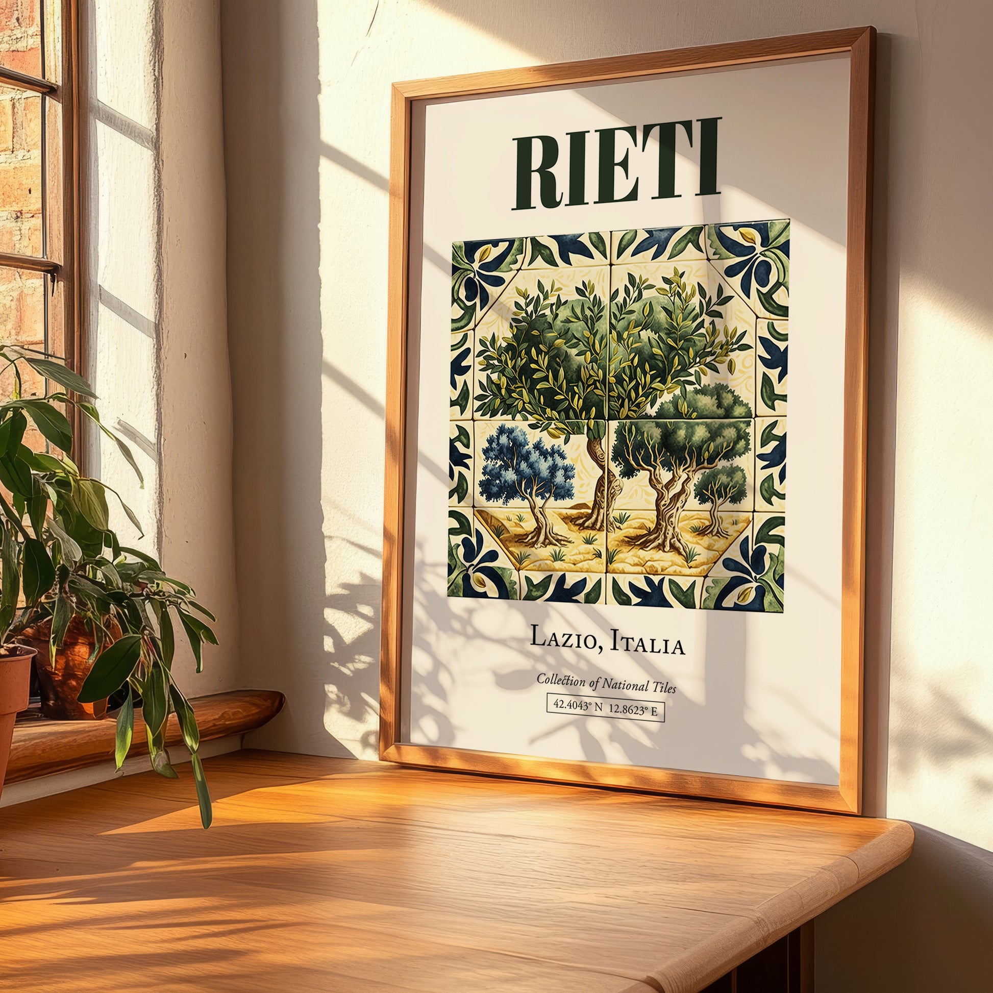 Rieti, Italy – Travel Poster, clean layout with no caption