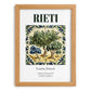 Rieti, Italy – Travel Poster, set in oak frame