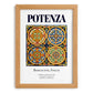 Potenza, Italy – Travel Poster, set in oak frame