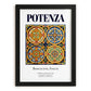 Potenza, Italy – Travel Poster, in sleek black frame
