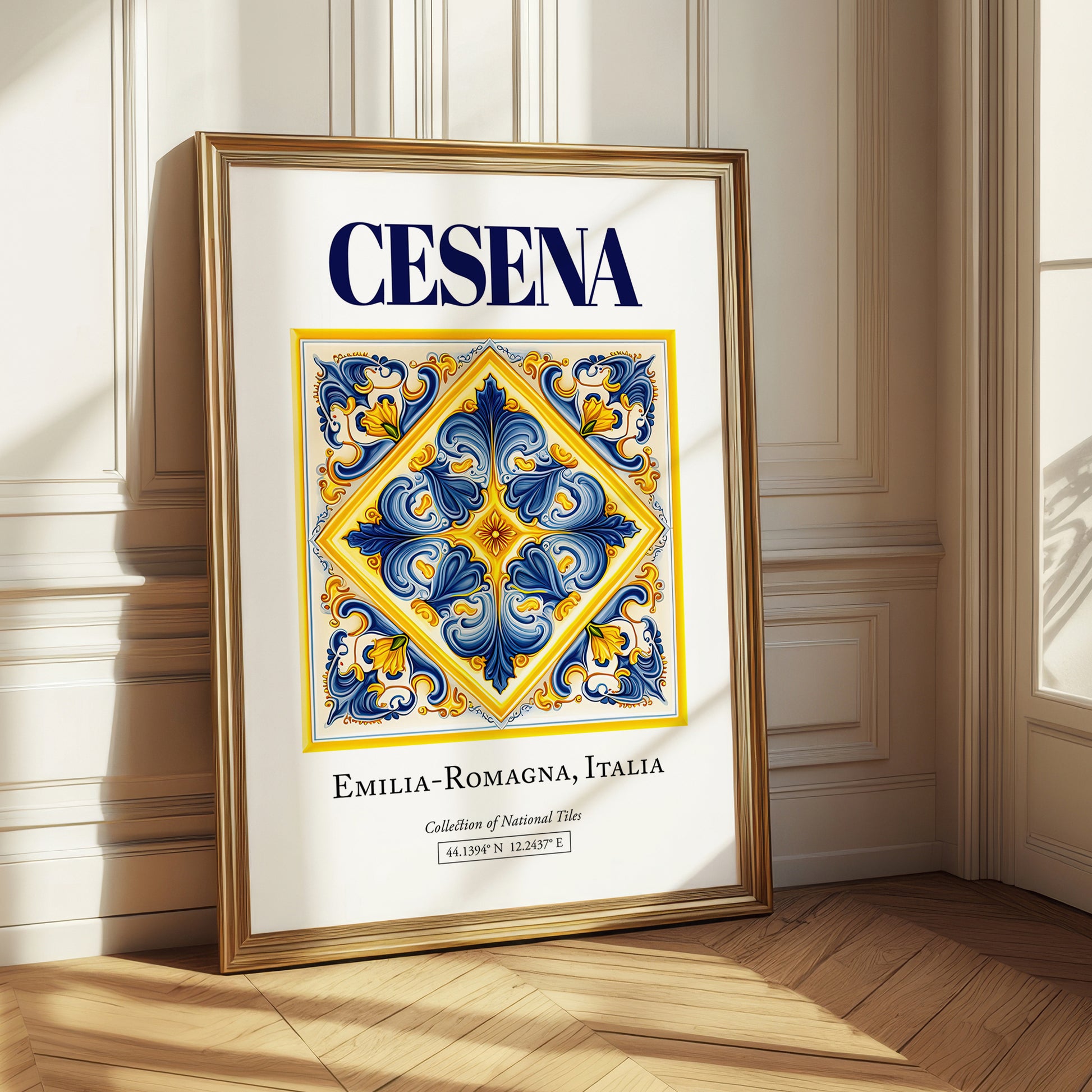 Cesena, Italy – Travel Poster, styled in a charming Paris street view