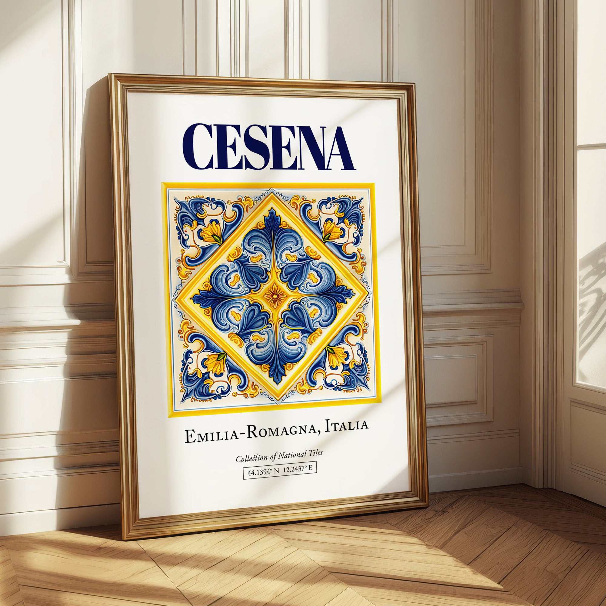 Cesena, Italy – Travel Poster, styled in a charming Paris street view
