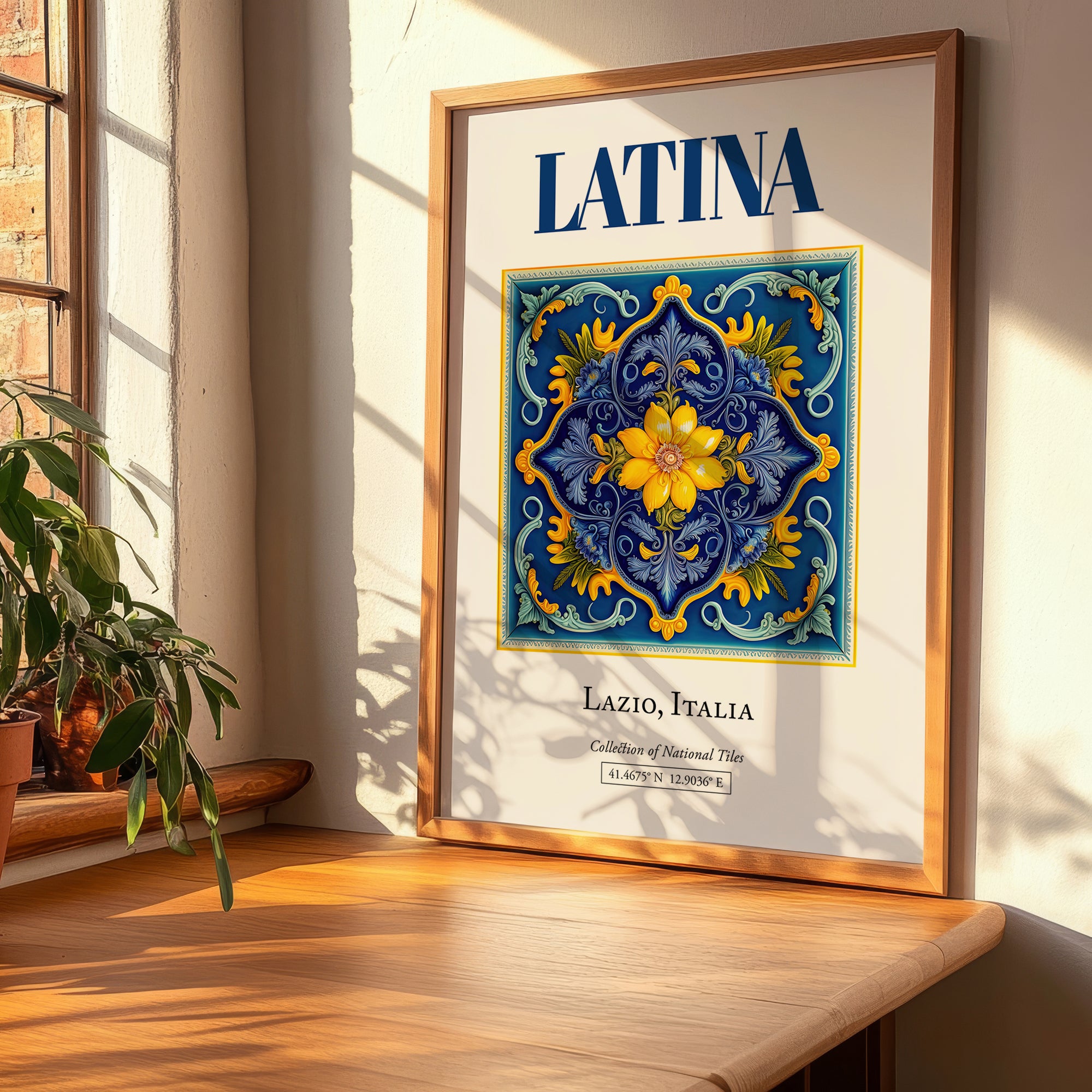 Latina, Italy – Global Cities Wall Print, clean layout with no caption