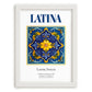 Latina, Italy – Global Cities Wall Print, placed in minimal white frame