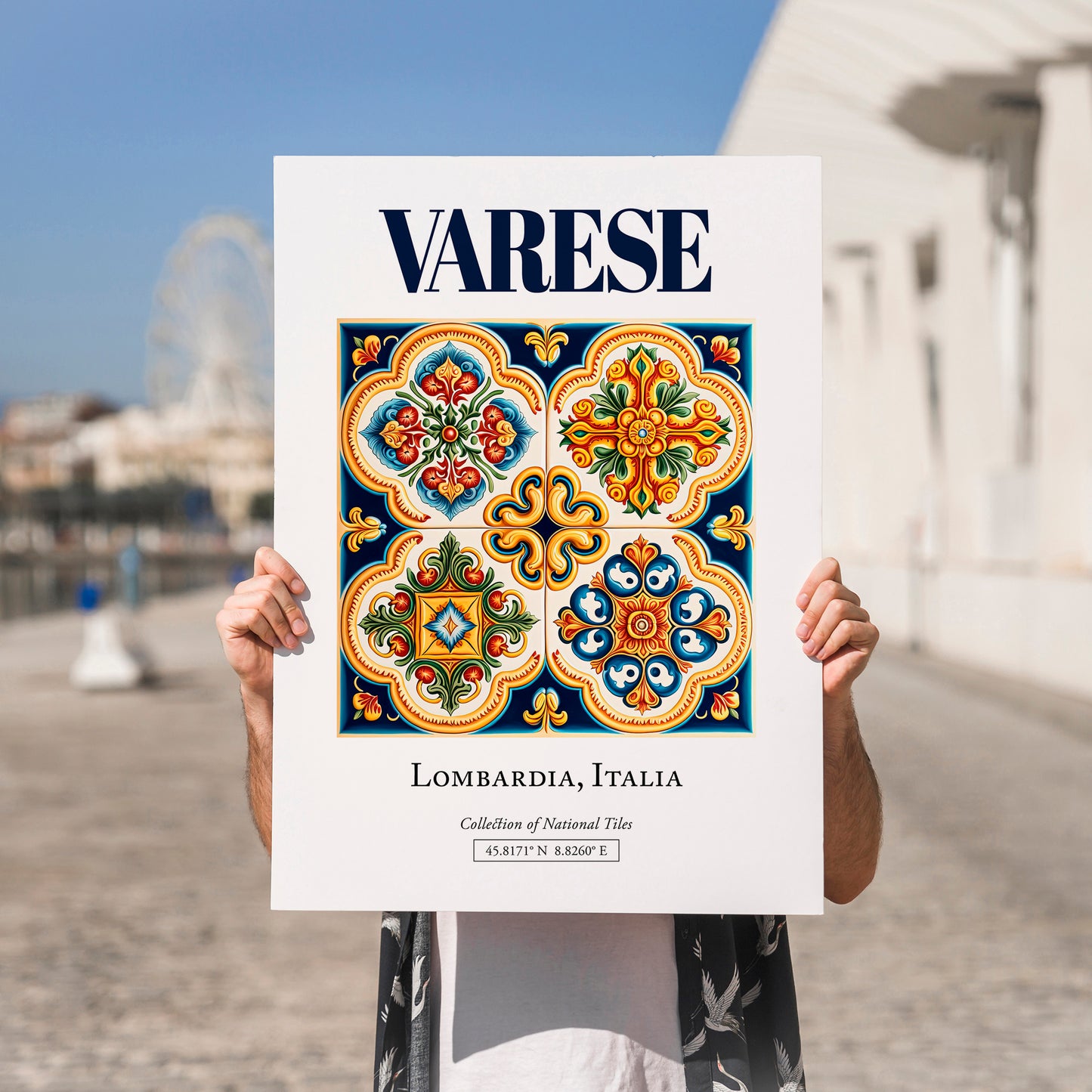 Varese, Italy – Travel Memories Wall Print, no-text version framed in wood