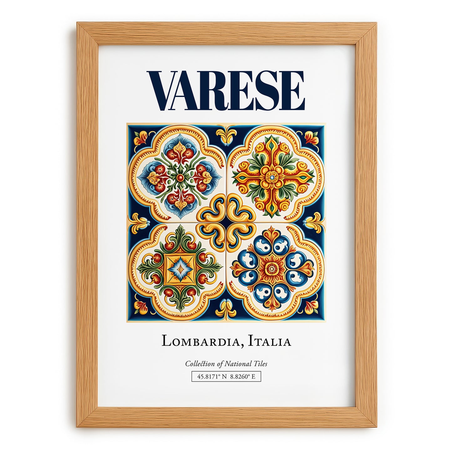 Varese, Italy – Travel Memories Wall Print, set in oak frame