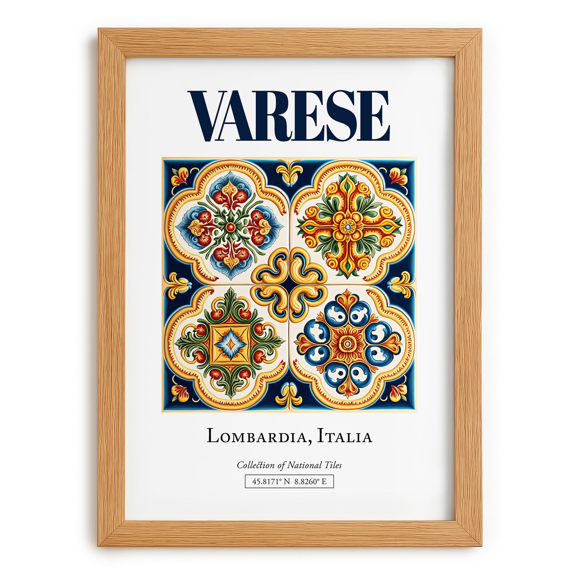 Varese, Italy – Travel Memories Wall Print, set in oak frame