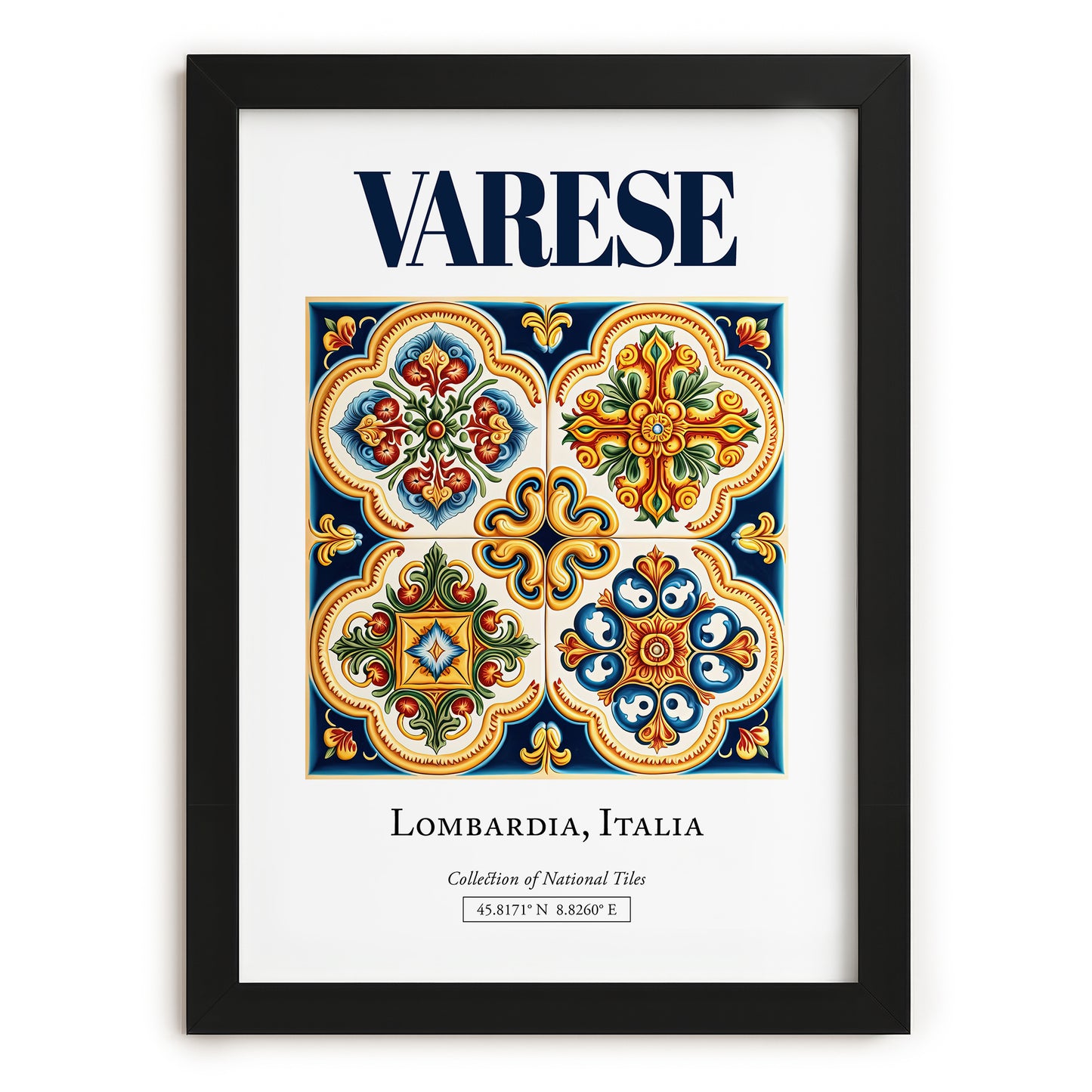 Varese, Italy – Travel Memories Wall Print, in sleek black frame