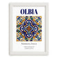 Olbia, Italy – Travel Wall Art, placed in minimal white frame