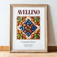 Avellino, Italy – Travel Poster, in wooden frame leaning on the floor