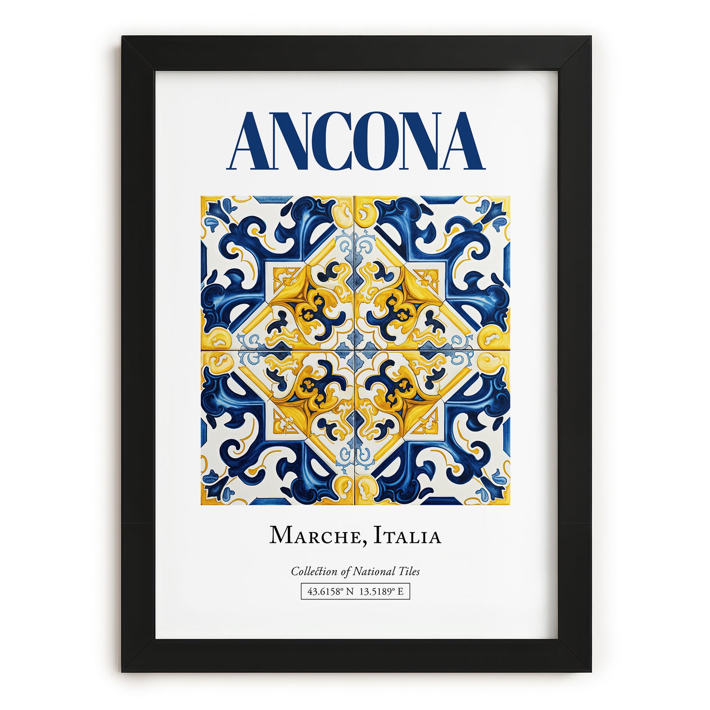 Ancona, Italy – Travel Print, in sleek black frame