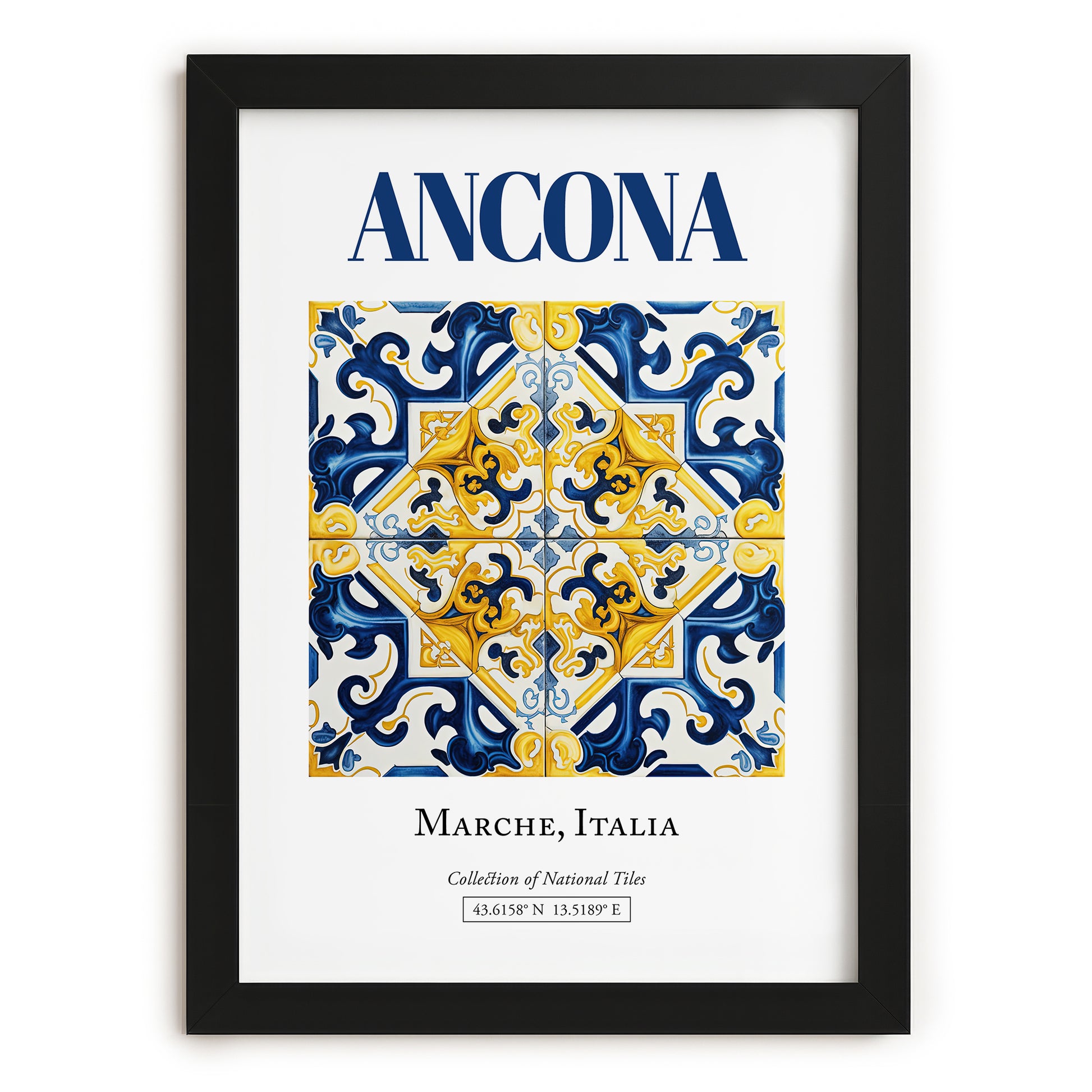 Ancona, Italy – Travel Print, in sleek black frame