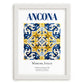 Ancona, Italy – Travel Print, placed in minimal white frame