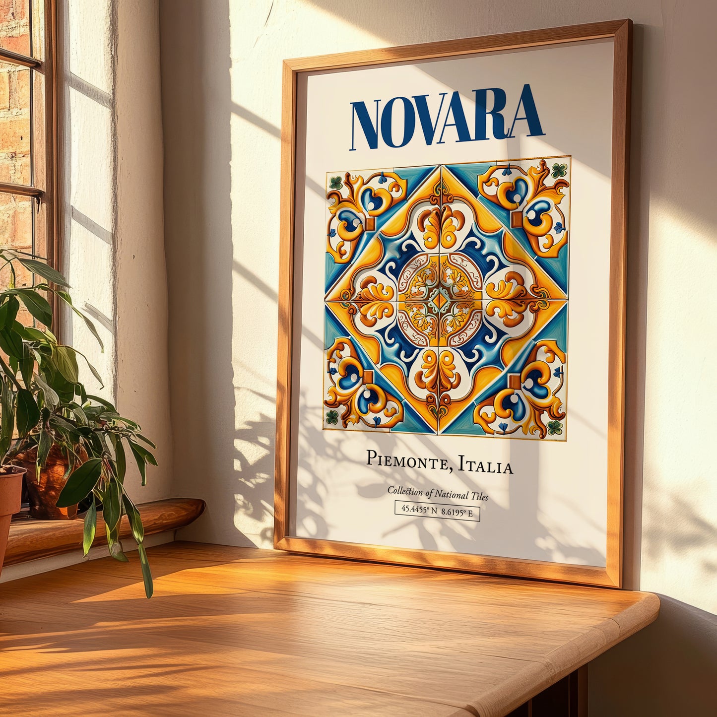 Novara, Italy – Away From Home Poster, clean layout with no caption