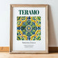 Teramo, Italy – Travel Wall Decor, in wooden frame leaning on the floor