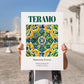 Teramo, Italy – Travel Wall Decor, no-text version framed in wood