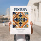 Pistoia, Italy – Retro Travel Poster, no-text version framed in wood