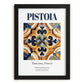 Pistoia, Italy – Retro Travel Poster, in sleek black frame